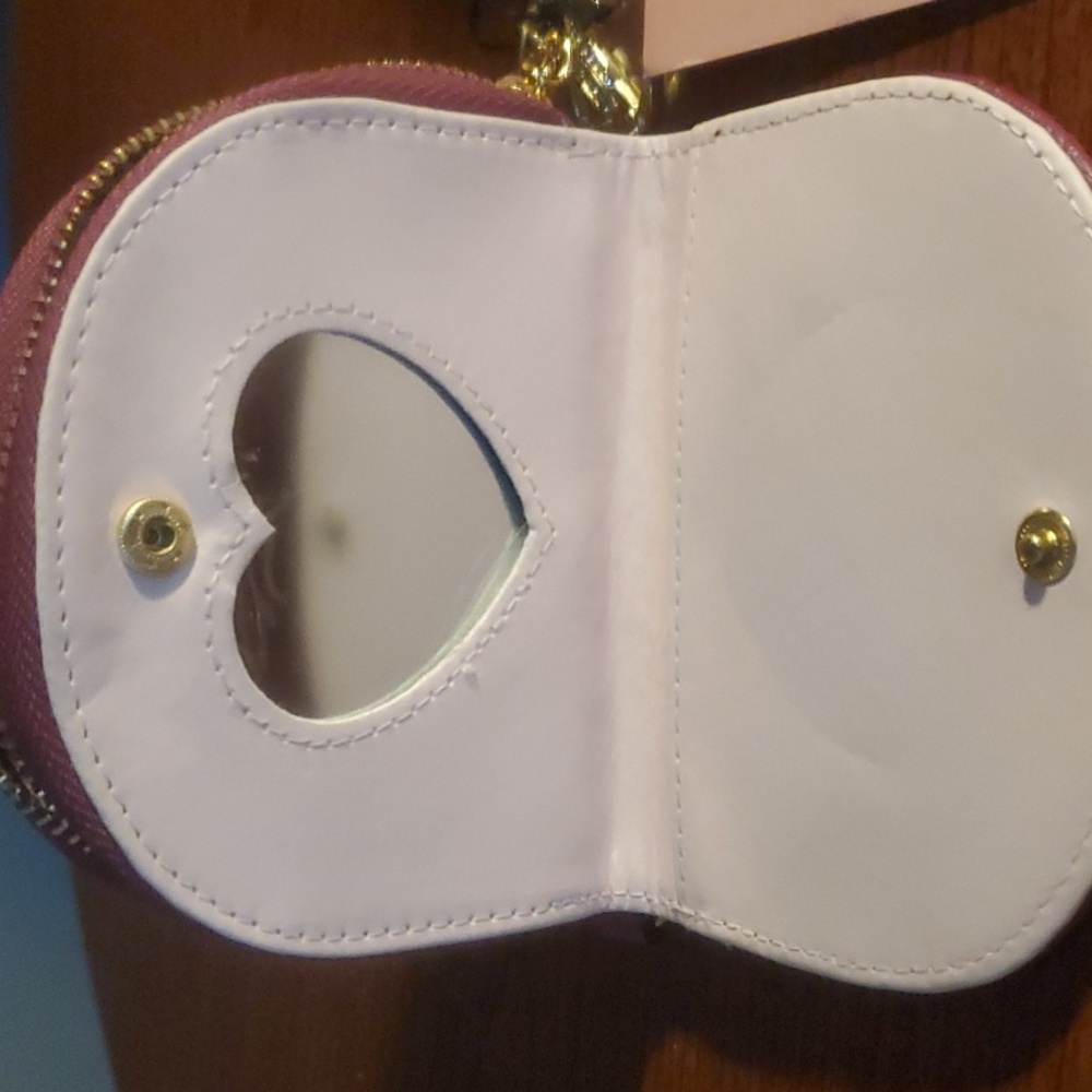 Juicy Couture Burgundy Coin Purse with Dividers For Cards Or Cash Gold Accents - Picture 8 of 8